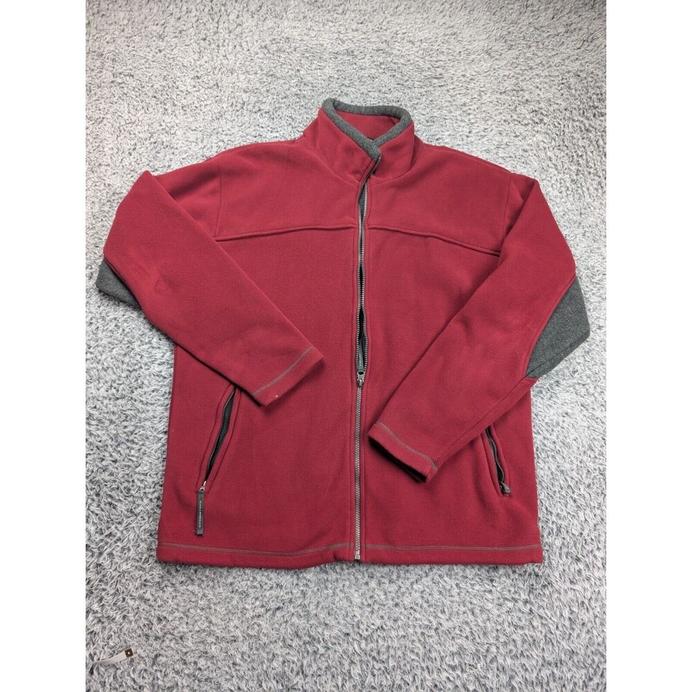 Stormtech Jacket Adult Large Red Gray Fleece Zip Up Outdoor Snow Insulated Men